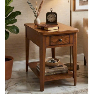 P2808-23 : Bàn Góc , Bàn Trang Trí - Màu Nâu Hạt Dẻ